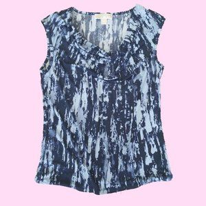 Blue Michael Kors Cowl Neck Tank M